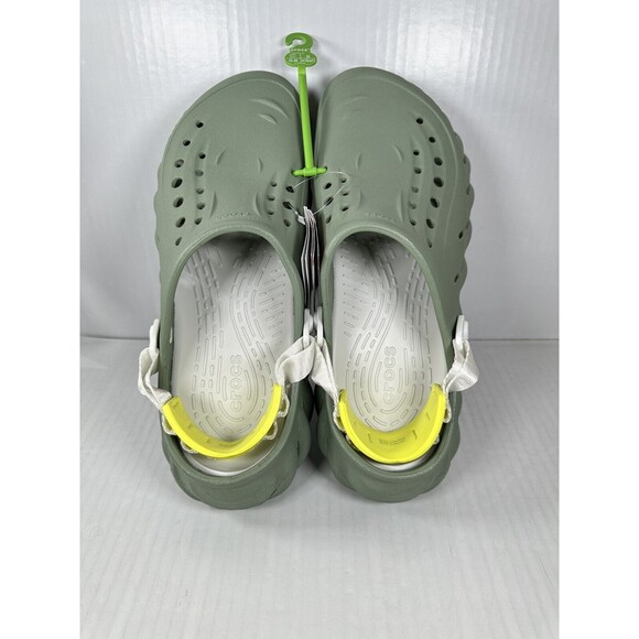 Size 11 Mens CROCS Echo Clog Moss Green Vert Mousse 207937-308 Slip On Shoes NEW - Picture 5 of 7